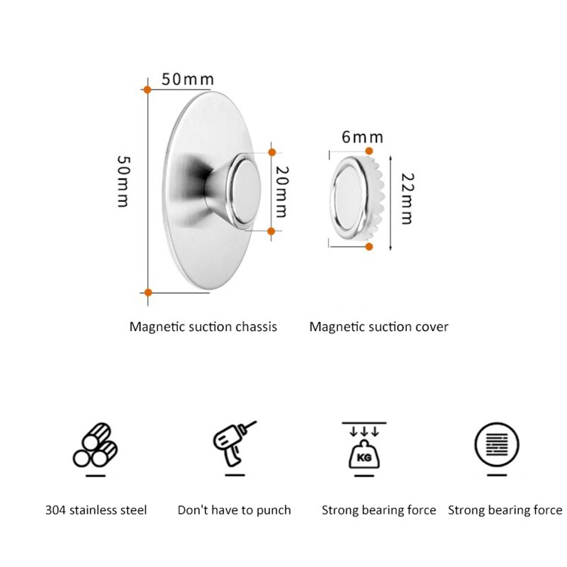 Magnetic Soap Dish Container Dispenser Wall Attachment Adhesion Soap Holder Kitchen Household Bathroom Magnet