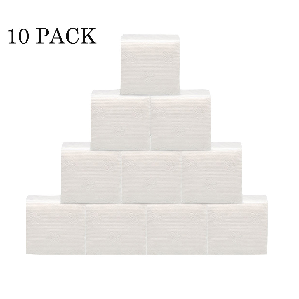 10 Pack White Paper Hand Towels Pack Of 60 Sheet Tissues Napkin 90mm x 170mm 1 Ply C fold Paper Tissues / Towels 20Mar14: Default Title