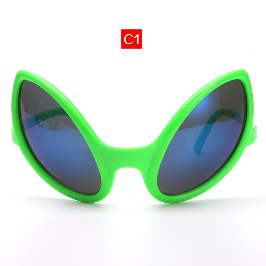 UVLAIK Funny Alien Eyes Sunglasses Men Costume Mask Novelty Glasses Women Party Supplies Decoration Photobooth Props: Green