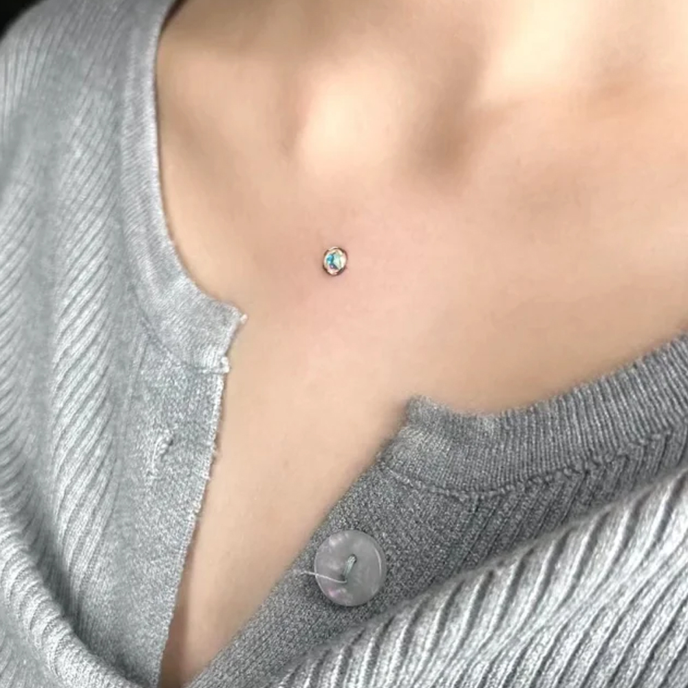 Piercing de superficie de acero quirúrgico, ancla dérmica, microdermales, accesorios de perforación CZ, joyería para Piercing de buzo de micropiel
