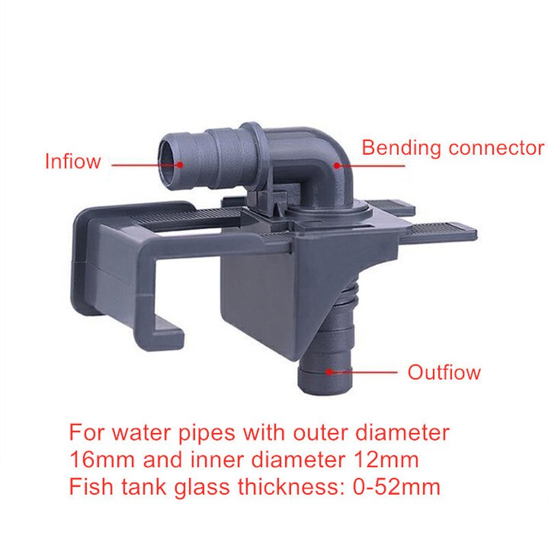 1Pc Aquarium Fish Tank Water Pipe Connector Mount Holder Inflow Outflow Stretchable Aquarium Fish Tank Accessories