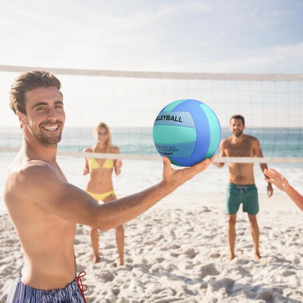 Pelota de voleibol de playa tamaño 5 pelota de voleibol de exteriores de interior suave para juego de entrenamiento de gimnasia juego balón de voleibol de playa