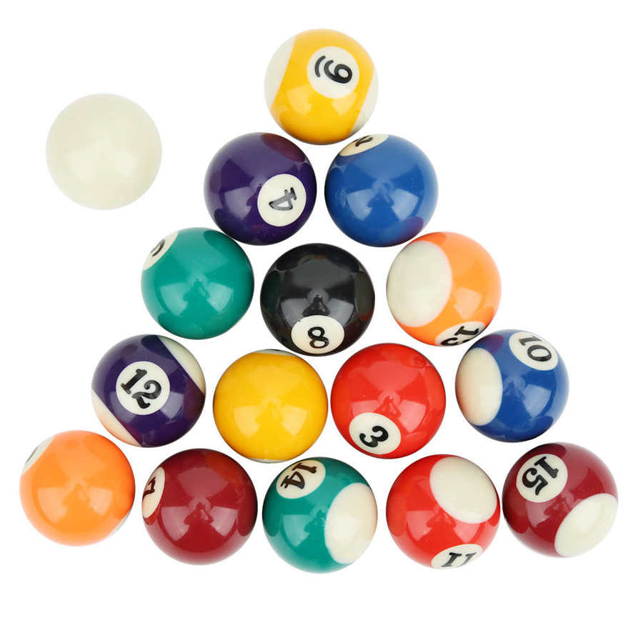 16 stk børne billard bordkugler sæt 38mm harpiks små pool kø bolde komplet sæt legetøj mini pool bord tilbehør
