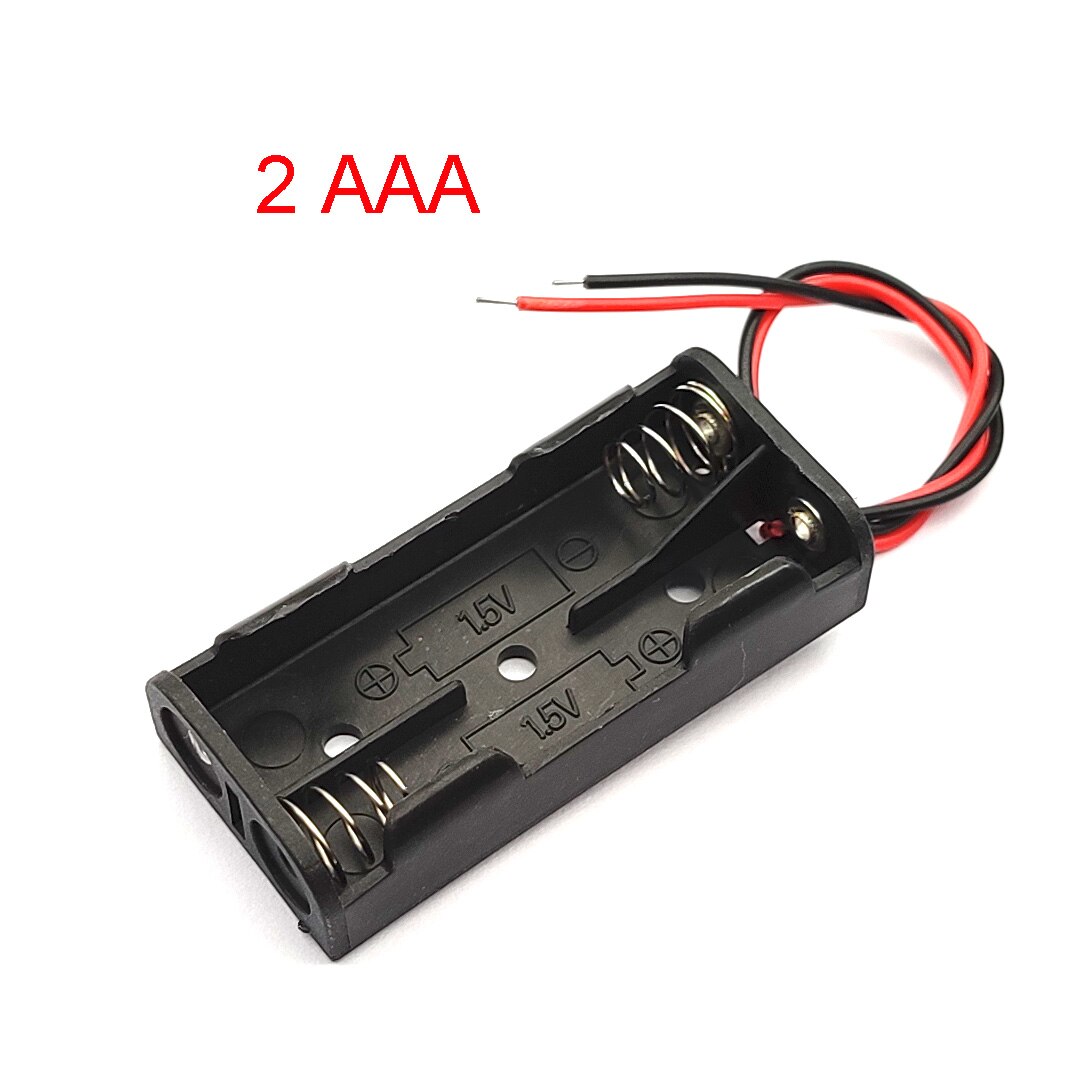 1/2/3/4 Slot AAA Battery Case Battery Box AAA Battery Holder With Leads With 1 2 3 4 Slots AAA
