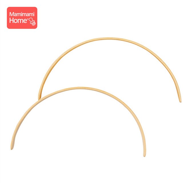 Set of 10 Wood Baby Mobile Hanger Baby Crib Mobile Hanger Frame Mobile DIY Baby Mobile Holder In Natural Wood Crib bell: Curved bed bell