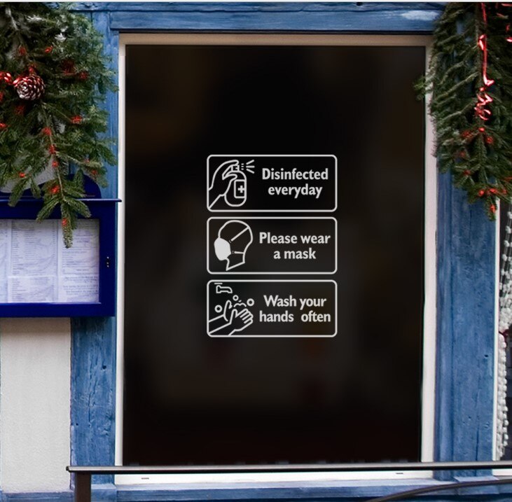 Self Adhesive Remind Sign for Glass door