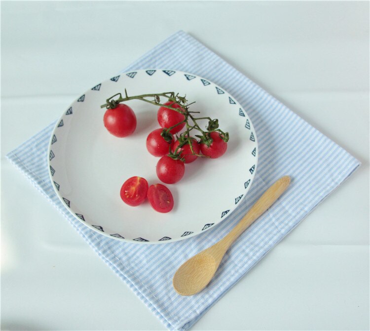 Middagstallerkener keramiske tallerkener 8* tommer spisestel porcelæn flade tallerkener wienerbrød kagebakke fest tallerken fade frugtfad
