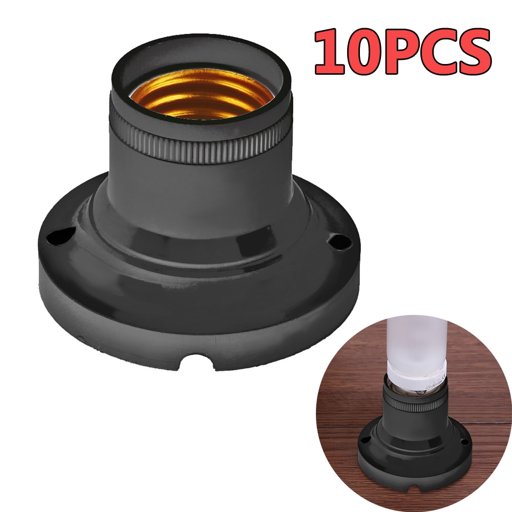 10Pcs E27 60W Light Base Houder Socket Home Office Led Lamp Lamp Adapter Fitting Converter Stand Witte Vlam brandvertragende Pbt