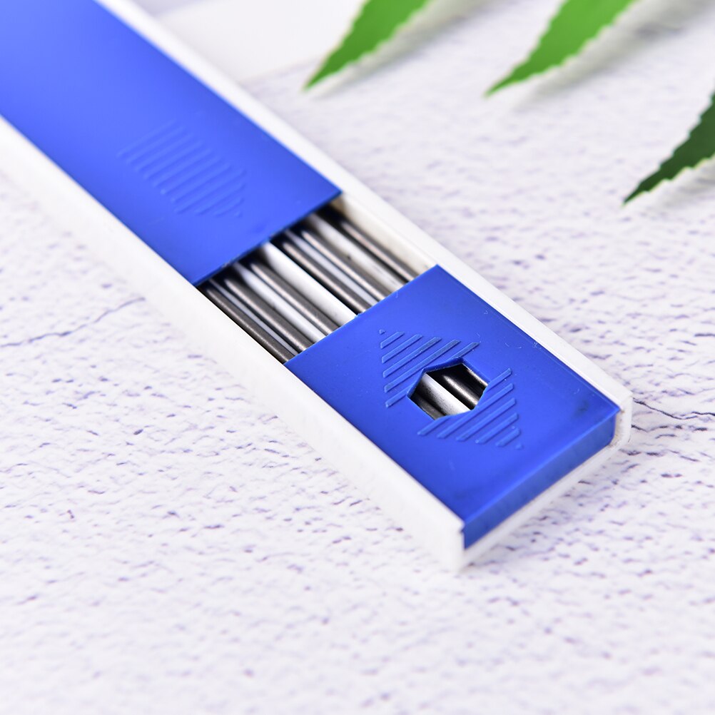 Metal Mechanical Pencils 2.0 mm 2B Lead Holder Drafting Drawing Pencil Set with 6 Pieces Leads Writing School Stationery