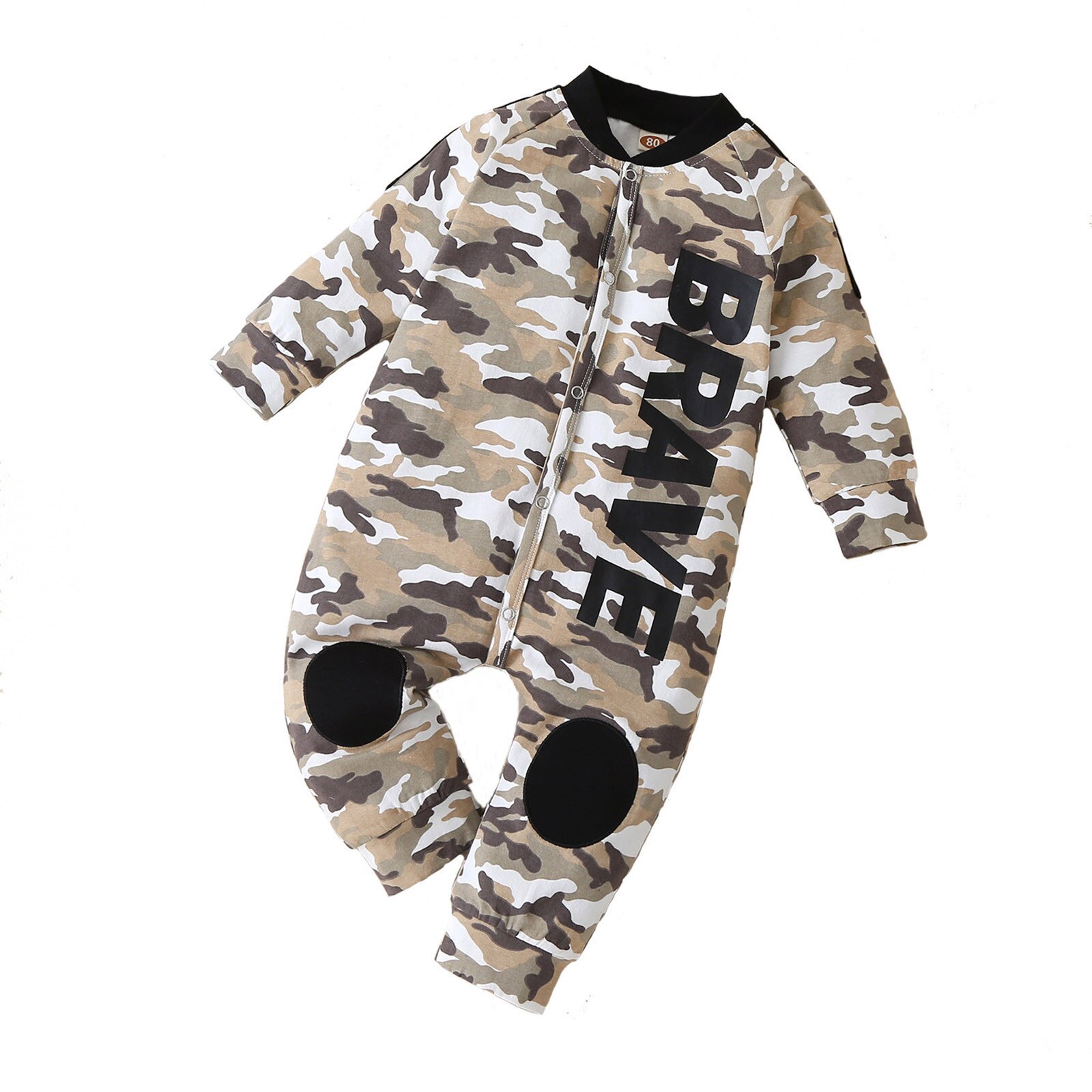 Baby Romper Infant Baby Boy Clothes Girls brave Camouflage Letter Romper Long Sleeve Baby Girl Jumpsuit Clothing 3-18M: 12-18 Months