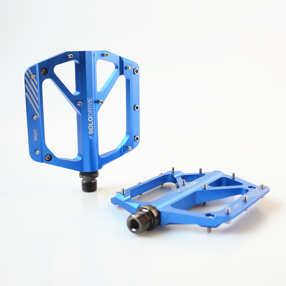 Pédales de vélo ultraminces en alliage d'aluminium pour vtt et route: Bleu