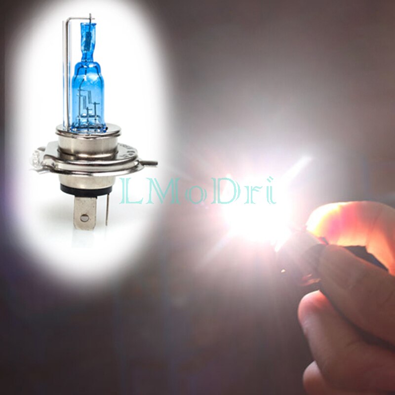 Lmodri 2 kpl universaali moottoripyörä  h4 halogeeni xenon piilotettu polttimo ajovalovalaisin supervalkoiset polttimot 35/35w ja 3 kontaktoria