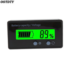 Ootdty 8-70v lcd syre bly lithium batteri kapacitet indikator voltmeter spænding tester gy -6s