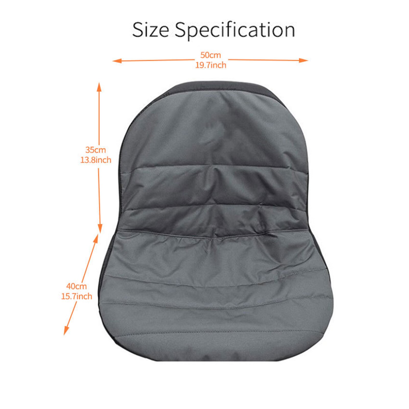 Lawn Mower Seat Cover Tractor Seat Cover Heavy Duty Padded 600D Oxford Material Grey