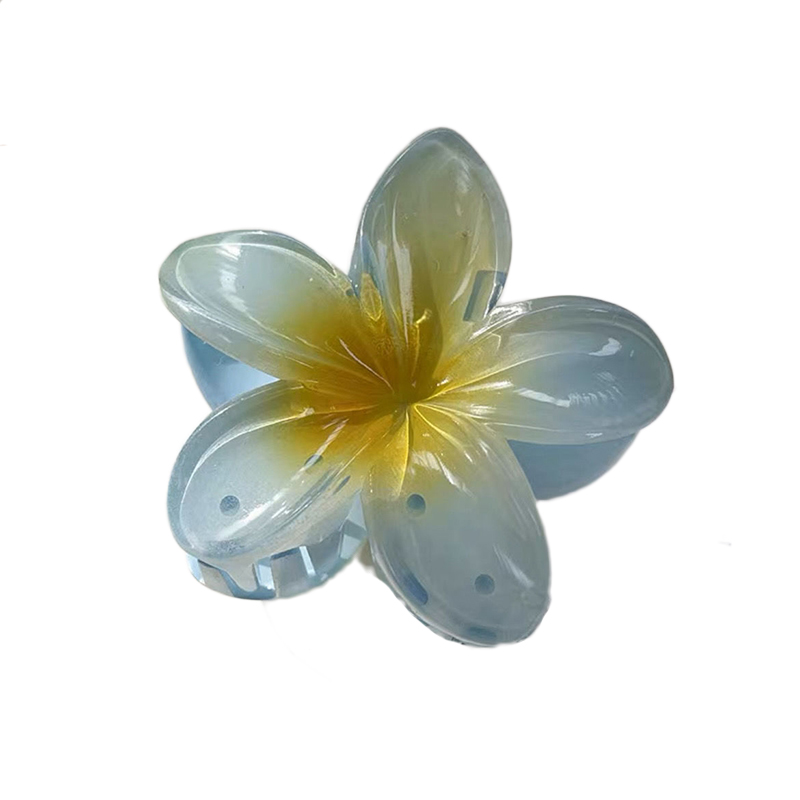 Pinza para el pelo con forma de flor para mujer y niña, pasadores de horquilla, soporte para cola de caballo, accesorios para la cabeza de playa, 8CM: Oro