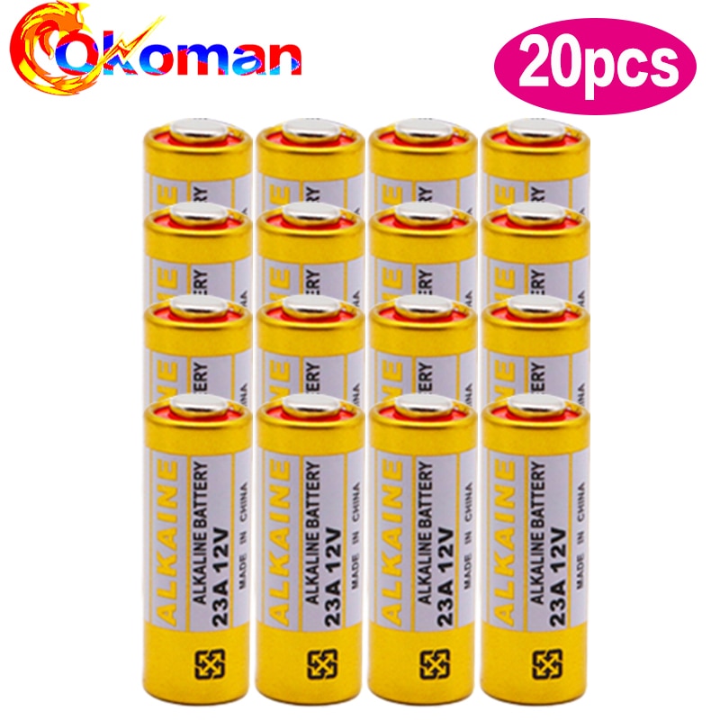 20 Pcs 23A 12V Droge Alkaline Batterij 23AE 21/23 A23 23GA MN21 Voor Deurbel, Auto Alarm, walkman, Auto Afstandsbediening Etc