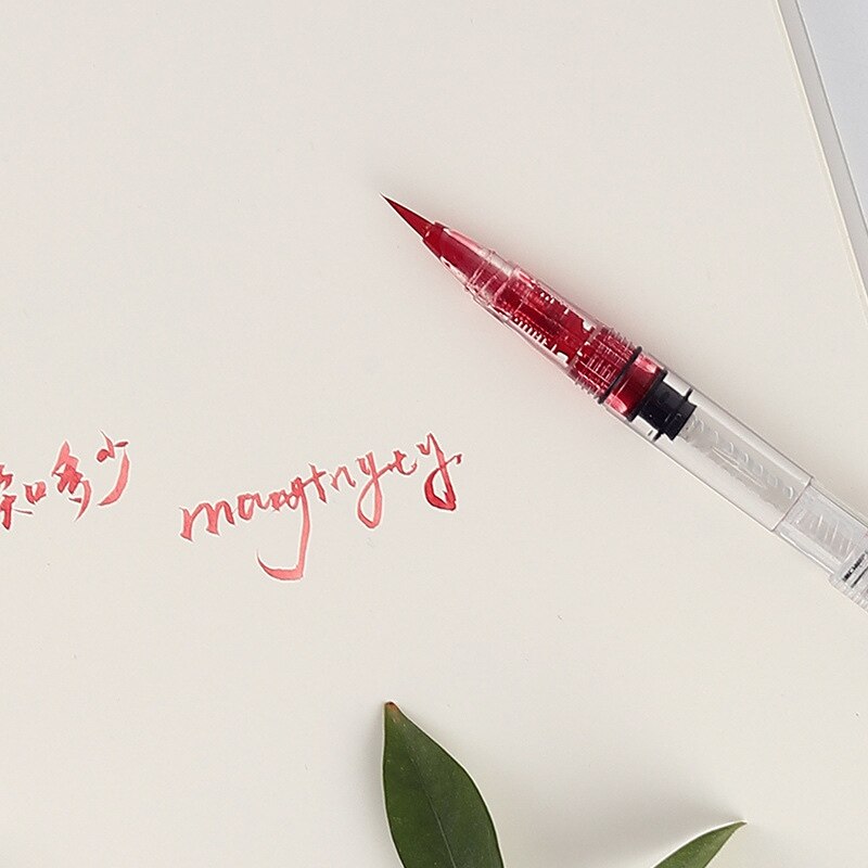 Stylo aquarelle rechargeable à encre à eau, brosse souple, transparente et lavable pour enfants, calligraphie, peinture, dessin, Papeterie