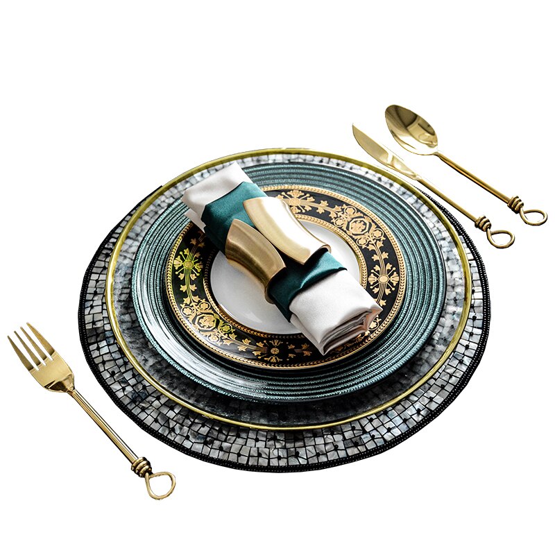 Dinner Plates 12inch Large Size Dessert Plates Bone China Steak Dishes Large Size Serving Tray Tableware