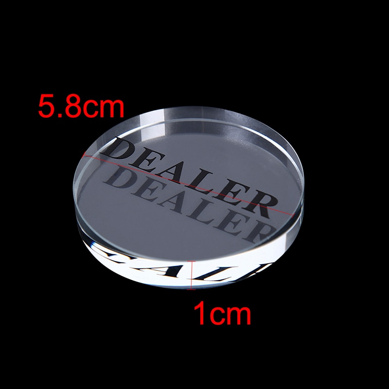 1pc akrylknappar 58mm -diameter tryckande pokerkort skydda pokeråterförsäljarens pokermarker