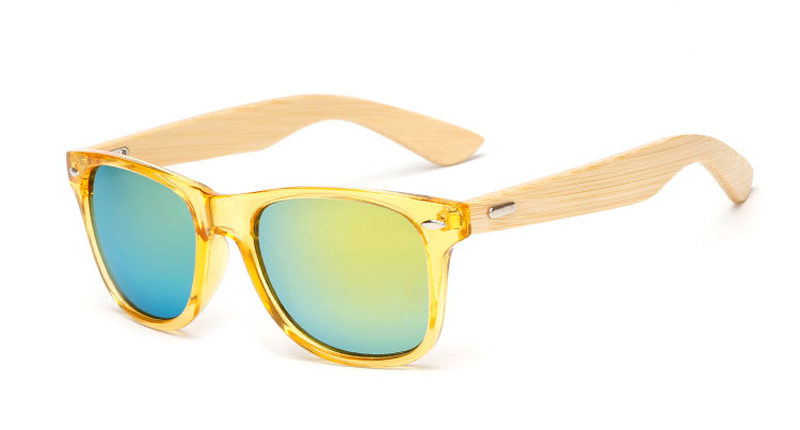 16 farbe Bambus Sonnenbrille Männer Holz Sonnenbrille Frauen Spiegel Original Holz Sonnenbrille retro de sol masculino: wooden 1501 C16