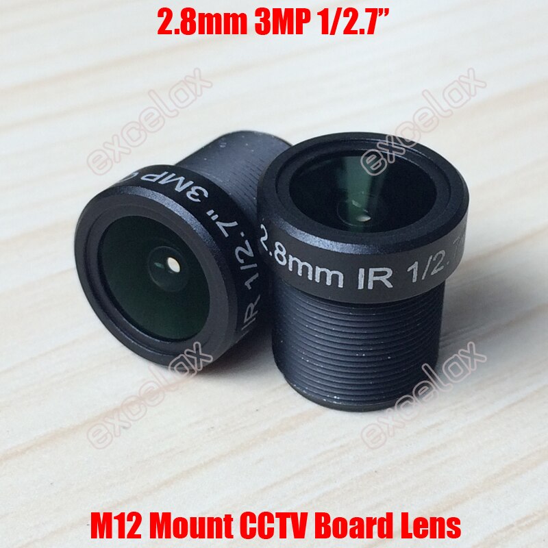 2 stks/partij 3MP 1/2. 7 "2.8mm 120 Graden Groothoek View IR CCTV Vaste Board Lens M12 MTV Mount voor Analoge IP camera Module