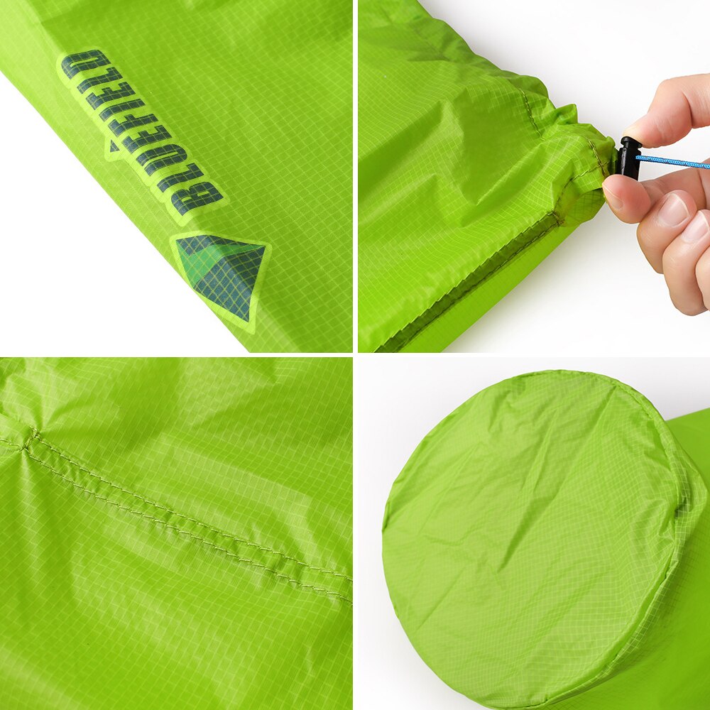 Ultralet snørepose nylon vandafvisende taske teltpindpose bærbar letvægts udendørs campingudstyr rejse vandreture