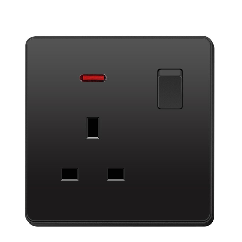 UK Standard Home Wall Power Electrical Plug Outlet Socket adpter,13A AC 110-250V home Wall socket,Fire retardant Plastic panel