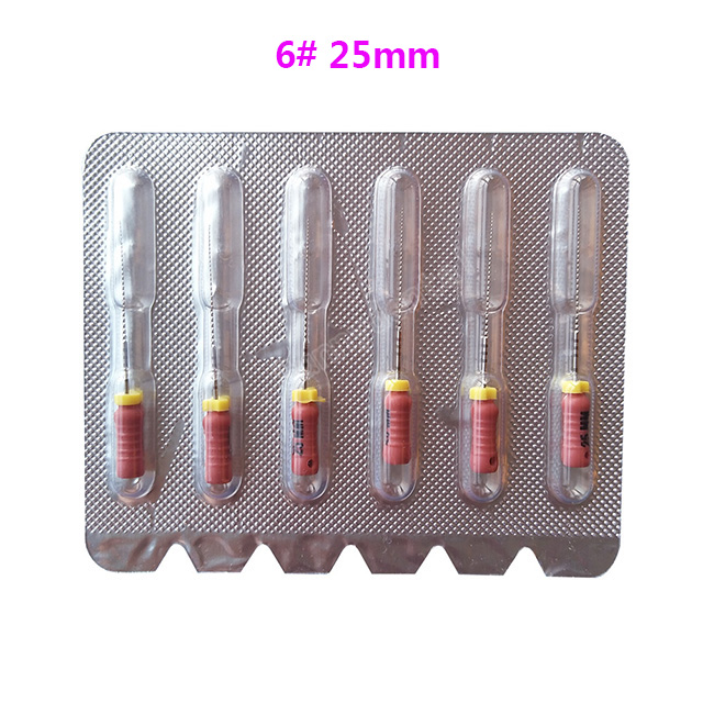 5pack Dental c-pilot pliki 25mm 6-10 # stal nierdzewna C + pliki 21mm pliki endodontyczne C 6 sztuka/paczka pliki endodontyczne: 5pack Size6 25mm