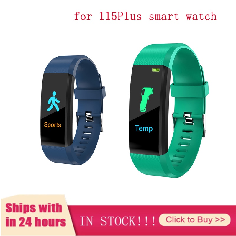 For 115 Plus Bluetooth Smart Watch Heart Rate Monitor Smart Watch Fitness Tracker Bracelet Waterproof Smart Wristband