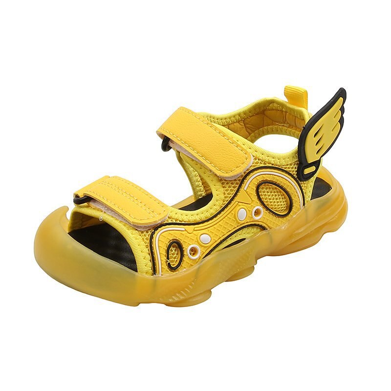 Sandales d'été pour enfants, chaussures de plage respirantes et en cuir microfibre pour garçons,