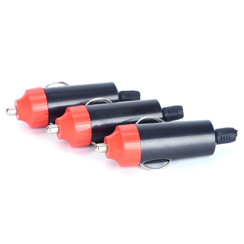 12v mannlige sigarettenner stikkontakt motorsykkel stikkontakt strømlader adapter kontakt + sikring omformer plugg
