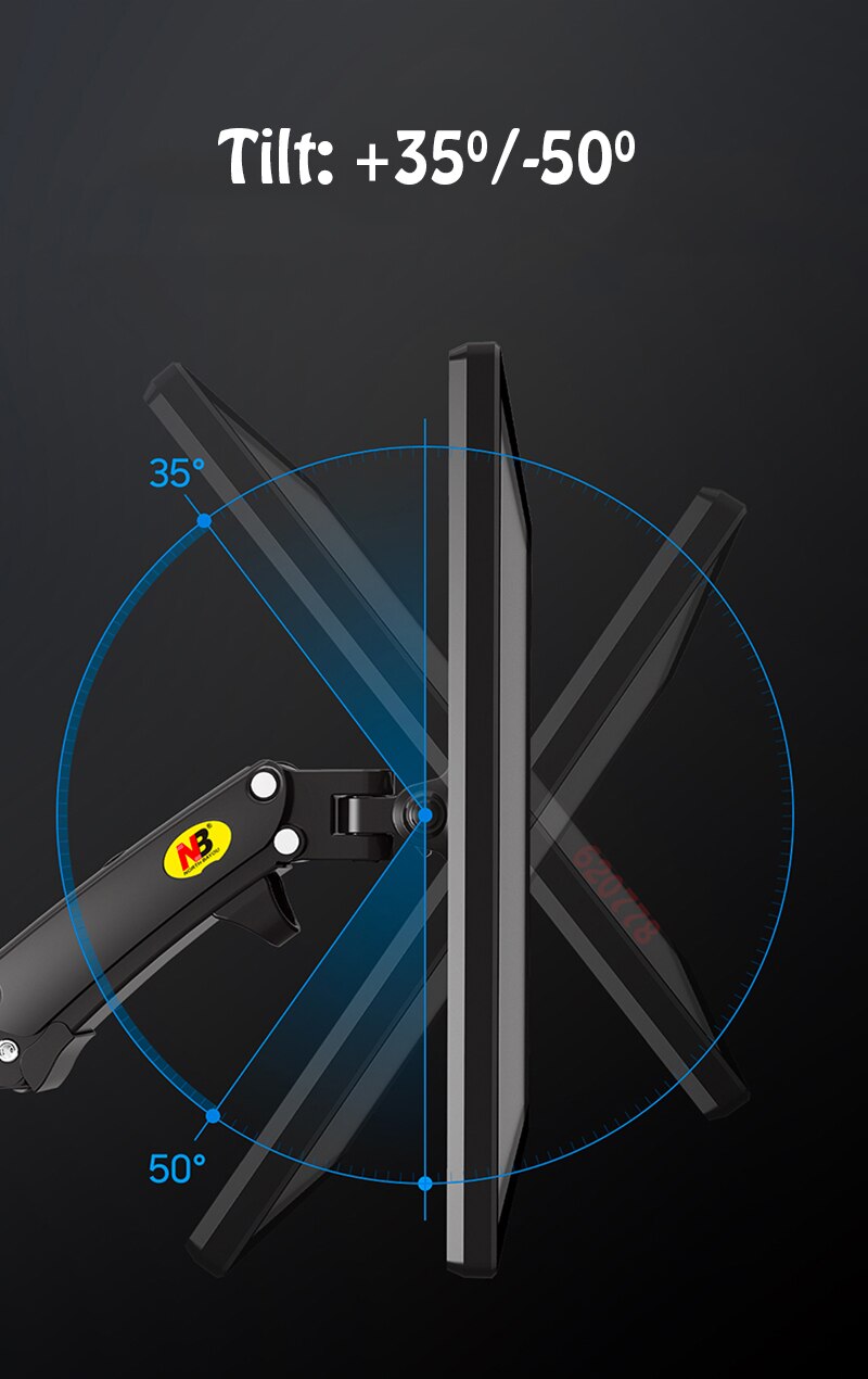 NB M150 Monitor Holder Ergonomic 17-27" LCD LED Screen Slot Mount Bracket Load 2-7kgs