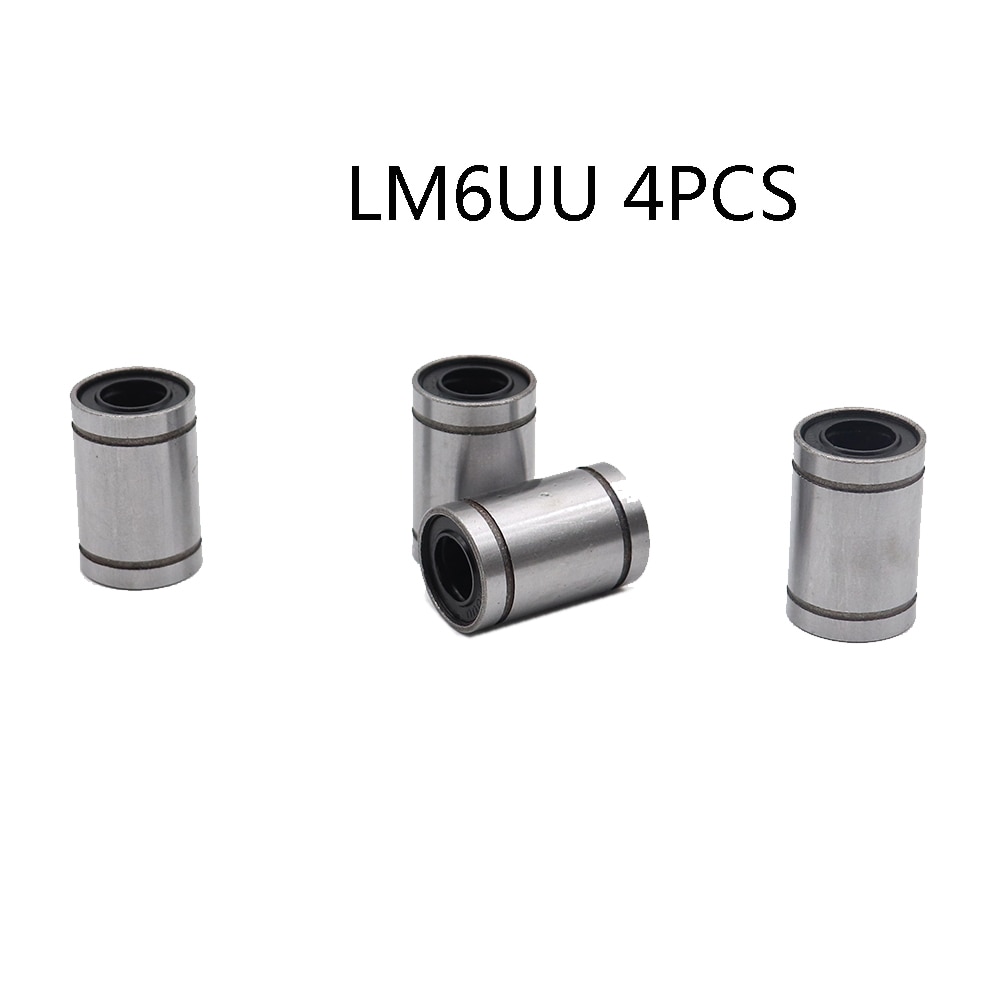 4 st/lot  lm6uu 6mm st linjär bussning cnc-lager för axel