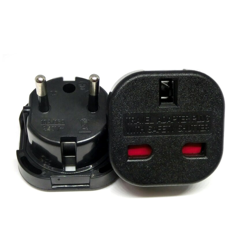 UK TO EU EUROPE Adapter Unversal travel Charger Plug Converter Wall Plug Socket 2 Pin 240V