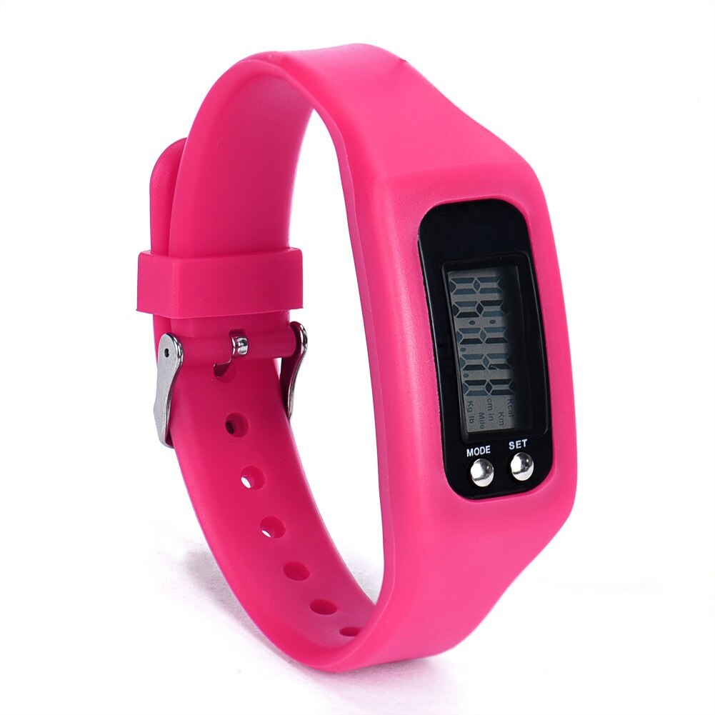 Siliconen Stappenteller Horloge Milieubescherming Loopafstand Teller Lcd Sport Armband