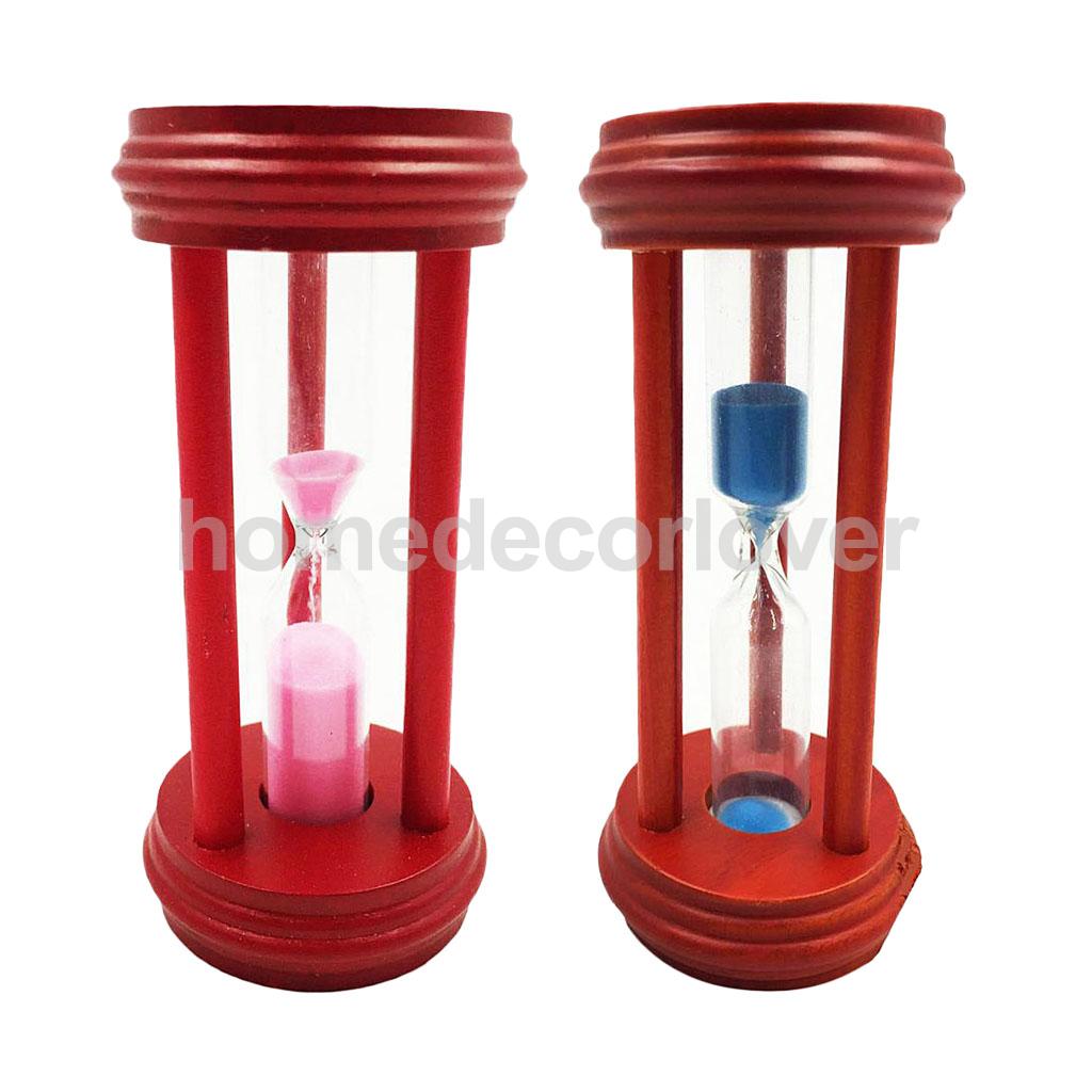 3 Min Hourglass Wood Sand Timer Clock For Kitchen Cooking Kids Learning 2 Colors