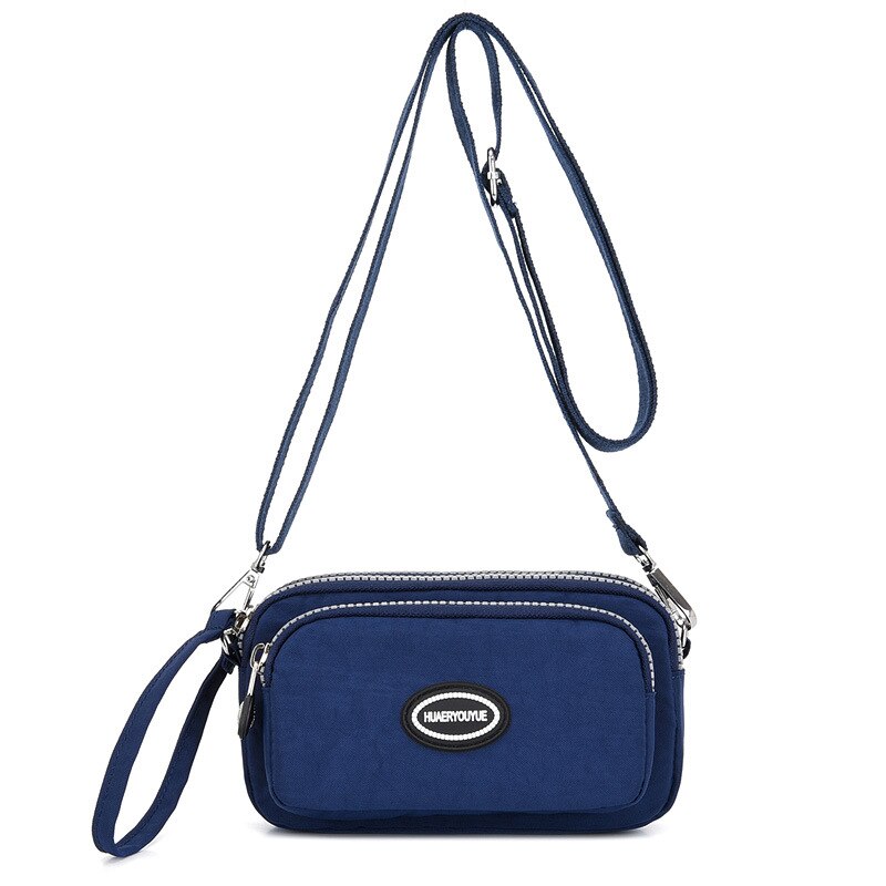 Kleine Frauen Tasche Wasserdichte Nylon Handtasche Frauen Messenger Bag Umhängetasche Damen Schulter Taschen Handy Tasche Geldbörse Bolsa sac: Tiefes Blau