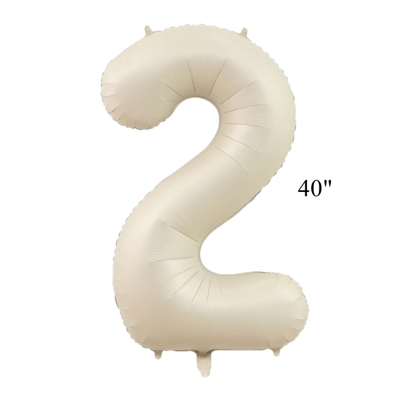 Globo con número de café Vintage de 40 pulgadas, juego de globos de caramelo Beige Retro para 30 40 50, suministros de decoración para de feliz cumpleaños, 1 ud.: Chocolate