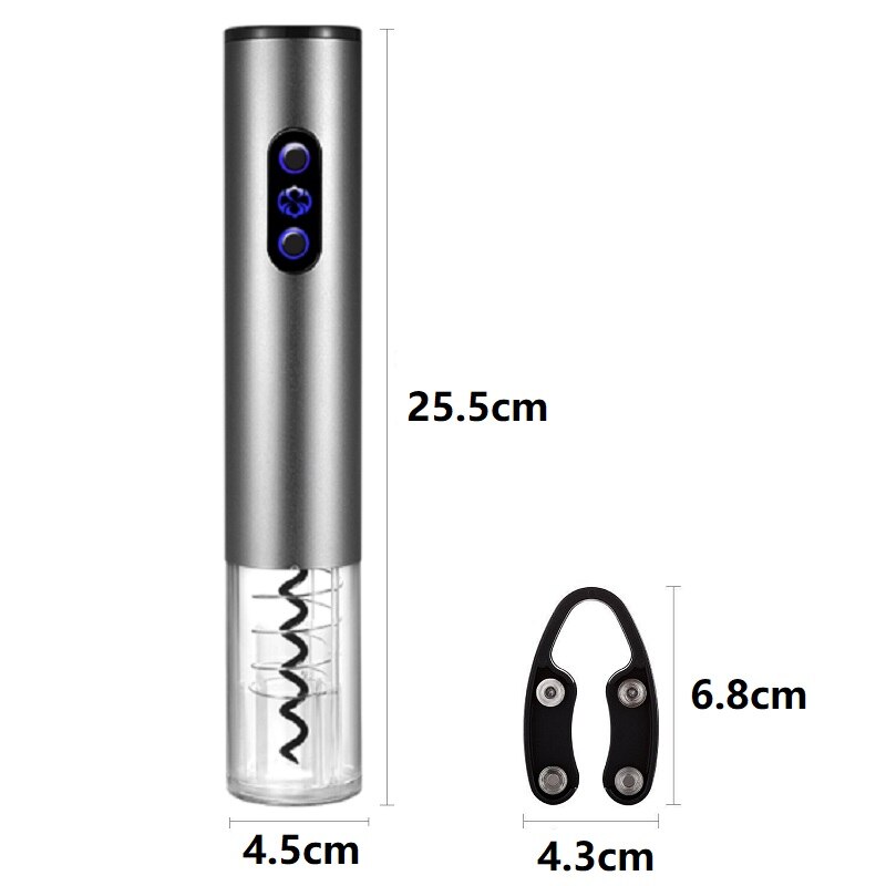 Elektrische Wijn Flesopener Rvs Automatische Corkscrew Opener Wijn Accessoires Set & Foliesnijder 3 Kleuren