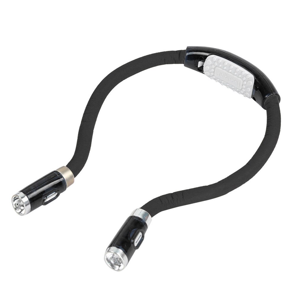 Convenient Flexible Handsfree Led Neck Hug light Book Reading Lamp Novelty Led Night Flash light Camping light: Black
