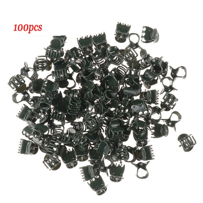 100 Pcs Stakes Connector Clip Fastener Greenhouse Bracket Pole Fixed Clamp Plants Flower Seedling Stem Support Plant Grafting