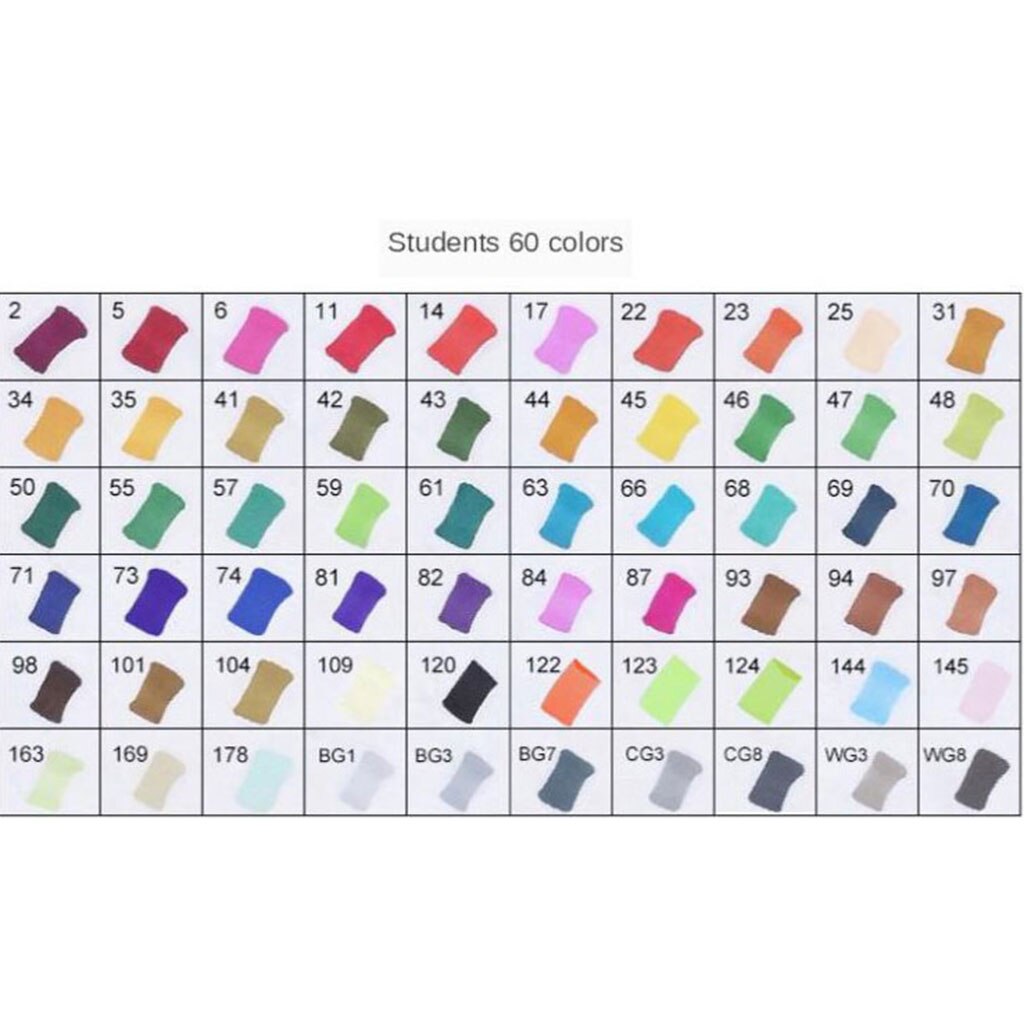 Alcohol Marker Brush Markers Dual Tips Permanent Art Kids Markers: 60 Students