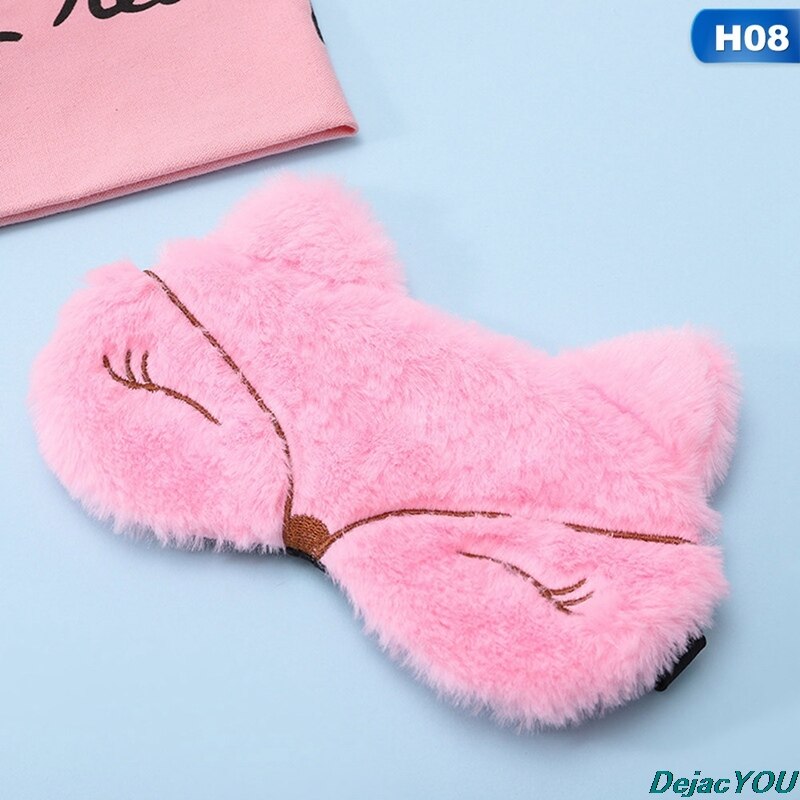 Schattige kikker kitten ogen zachte slaap oogmasker masker dier pluche oogmasker ontspannen meisje dame familie-uitstapje: HG40862H08
