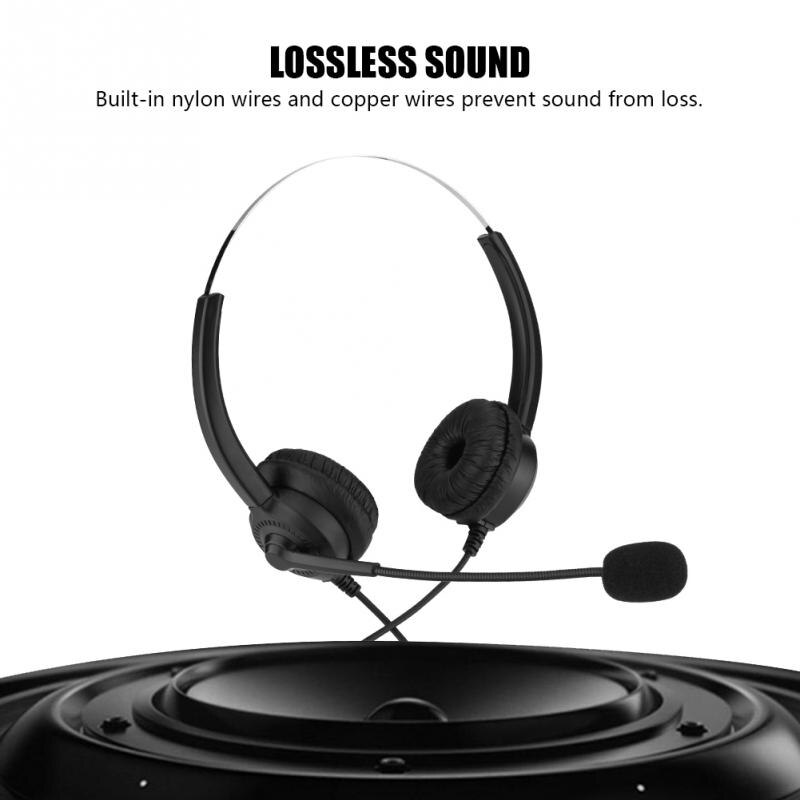 Call Center Headset Noise Cancelling Headphone With Crystal USB 3.5/2.5MM Plug For Customer Service/ Game/desktop box/computer