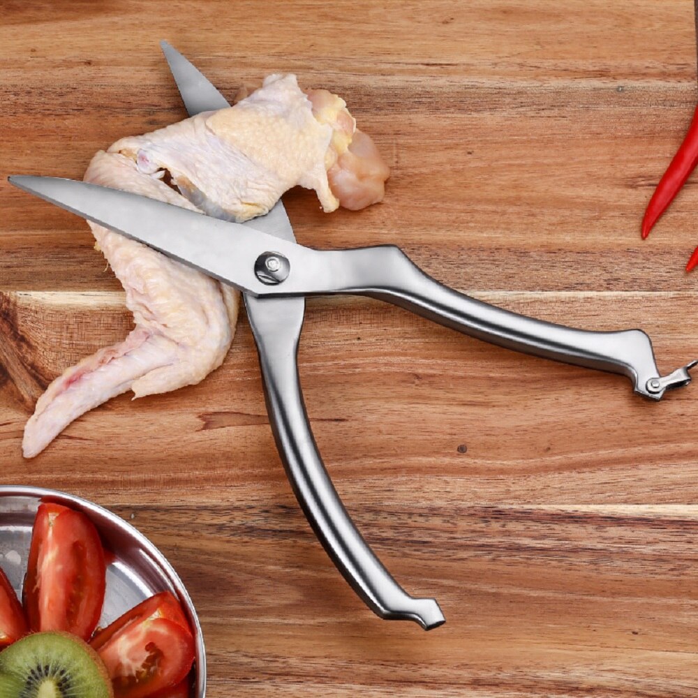 1pcs Strong Knives Kitchen Stainless Steel Poultry Fish Chicken Bone Scissors Kitchen Gadgets Chef Japanese Knife Cooking