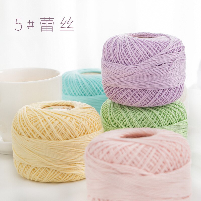Ruyi No. 5 Lace Summer DIY Hand Knitted Crochet Mercerized Pure Cotton Yarn Knitted Yarn