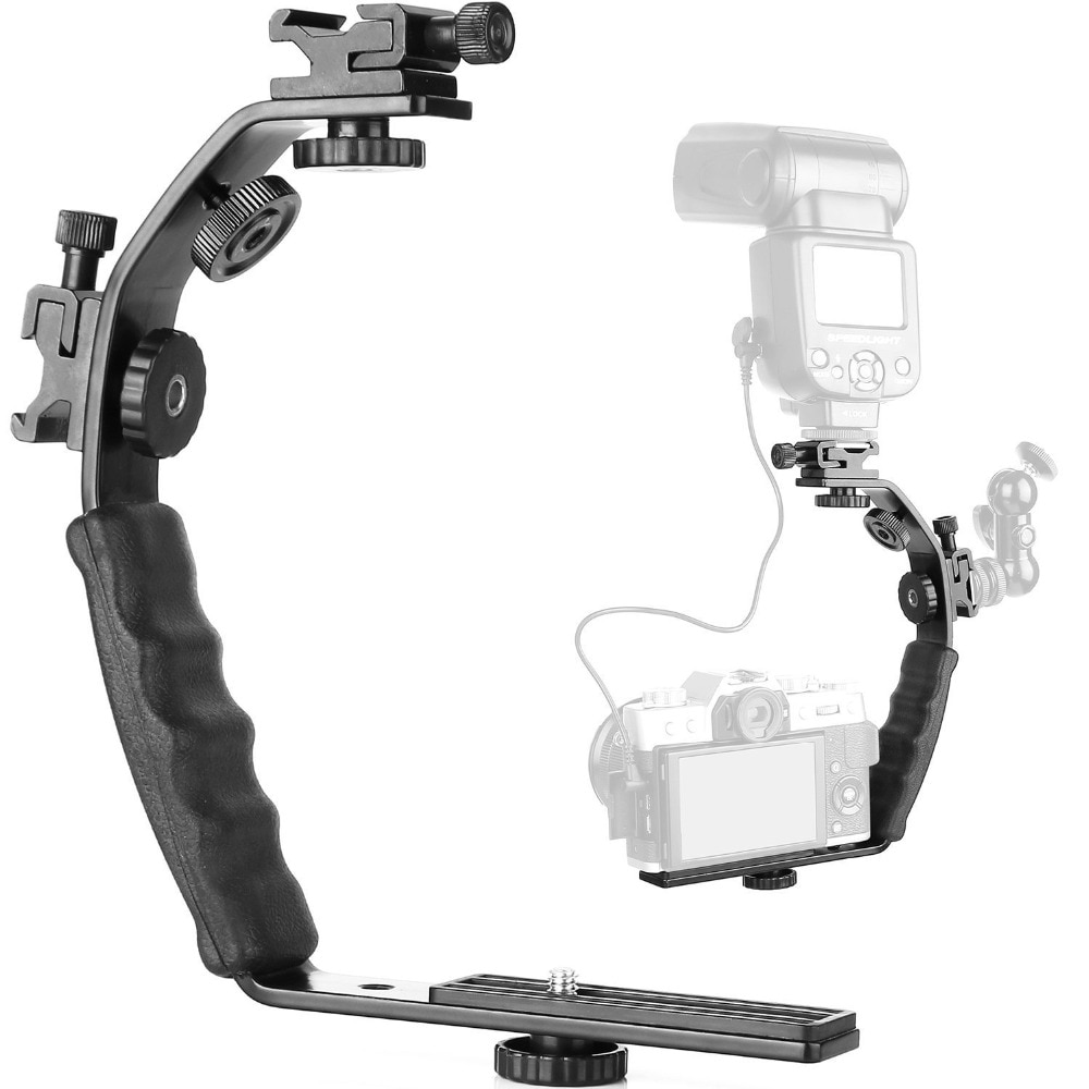 DV camera flash bracket mount flash light stand houder &quot;L&quot; flash kabel multifunctionele camera accessoires