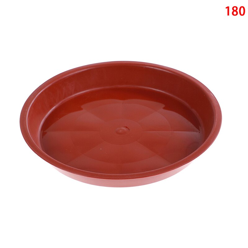 9 størrelser rund form plast ensfarget hage gryte tallerken plante gryte dryppbrett planter pall blomsterpotte skål hage gryte sak 1 stk: 19cm