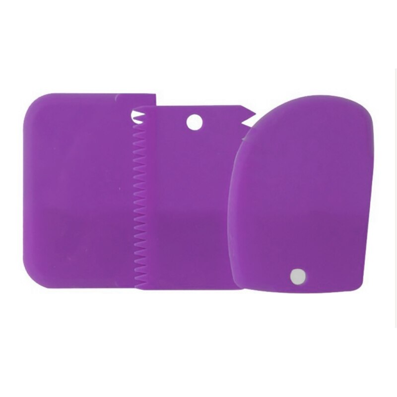 3PCS/Set Kitchen Tools Plastic Cake Smoother Cake Scraper Set The Blade Cake Modeling Decorating Pastry Tool