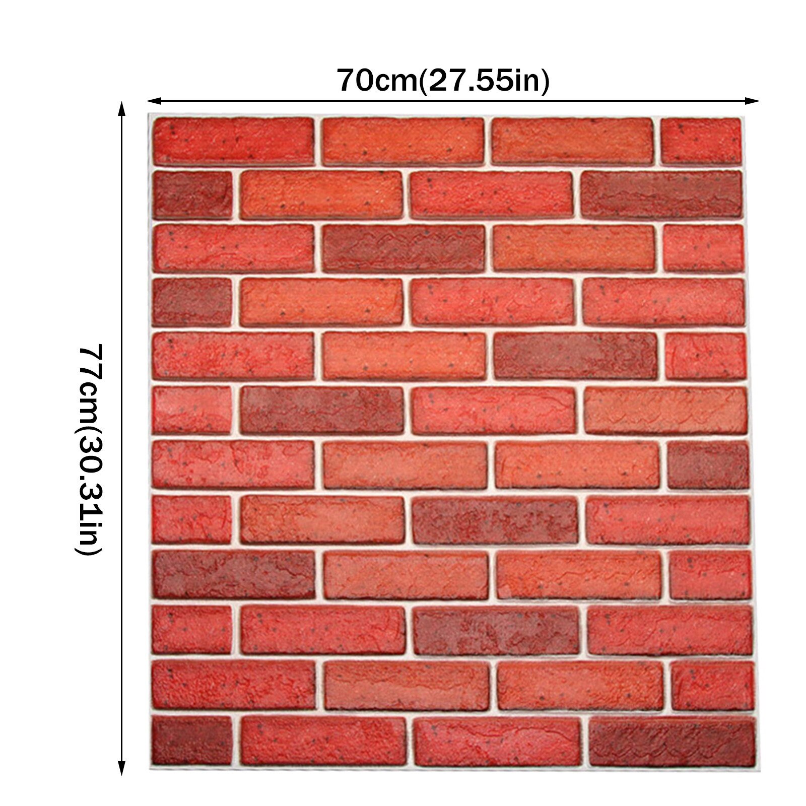 3D Foam Tile Wall Sticker Wallpaper Decor Foam Waterproof Wall Covering Wallpaper Self-Adhesive 3D Brick Sticker Foam Wallpaper: I
